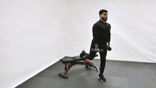 DB Bulgarian Split Squat demonstration